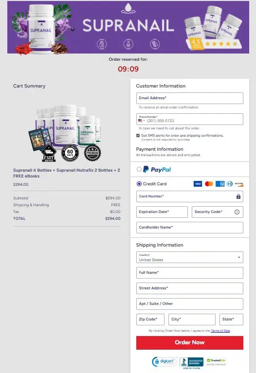 SupraNail Checkout